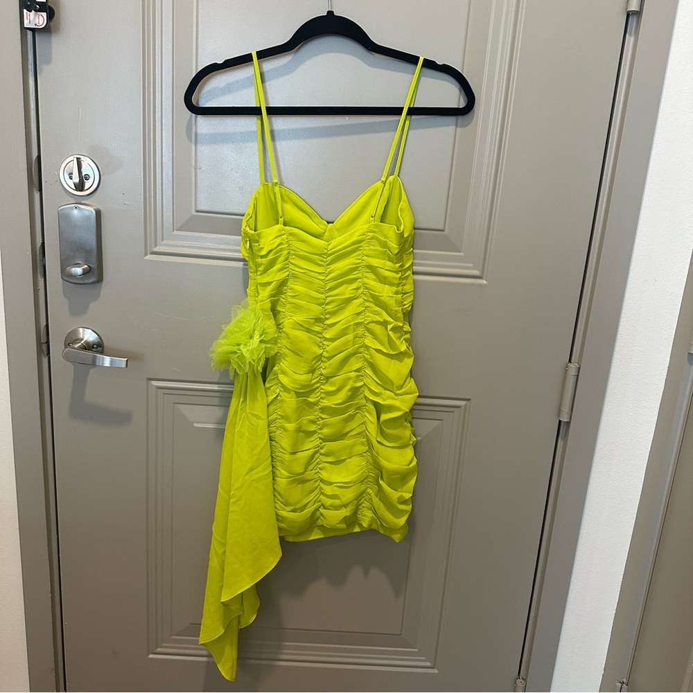 NWT For Love‎ & Lemons Lorlai Mini Dress Green Size Small - Picture 3 of 5